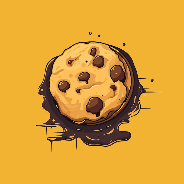 Vector chocolate chip cookie logo