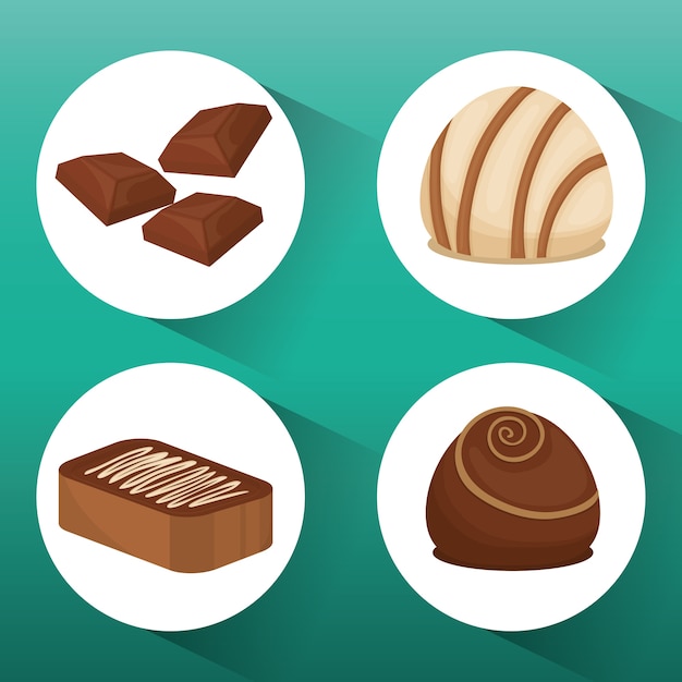 Chocolate  concept with icon design