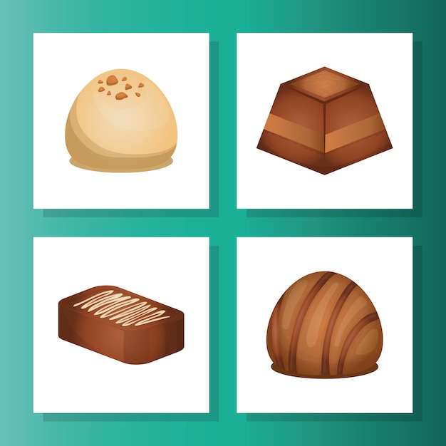 Chocolate  concept with icon design