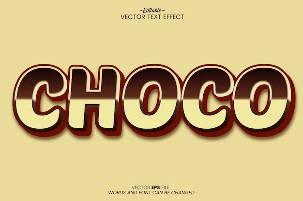 chocolate and creamy milk choco text effects