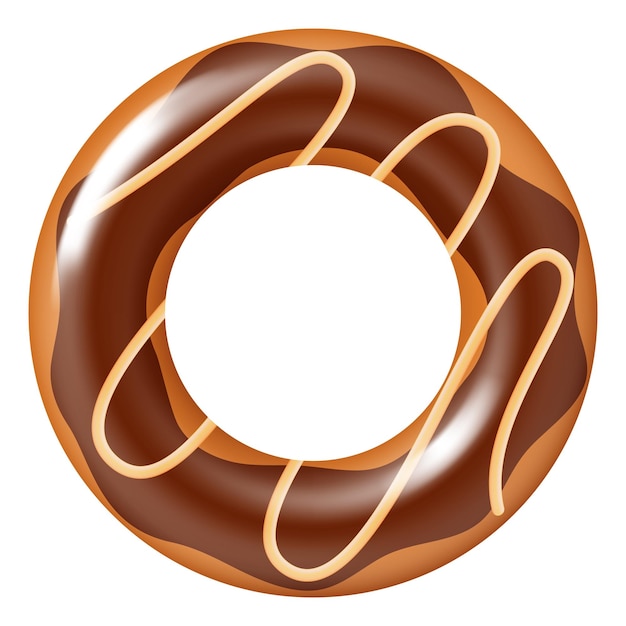 Chocolate donut swim ring Cartoon pool circle