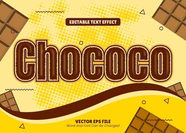 Chocolate editable text effect