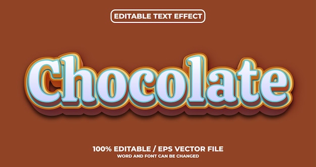 Chocolate editable text effect