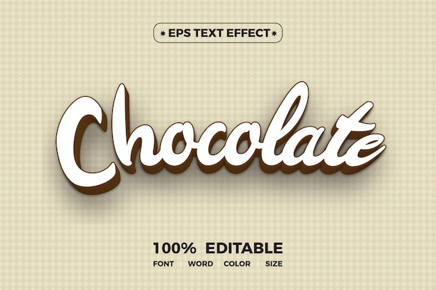 Chocolate Editable Text Effect