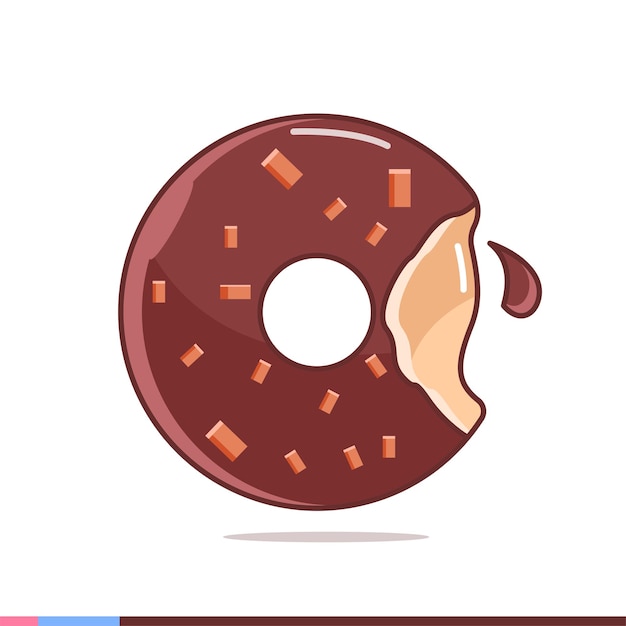 Chocolate flavored donuts illustration