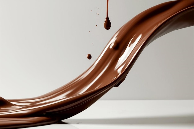 Vector chocolate flow isolated on a white background close