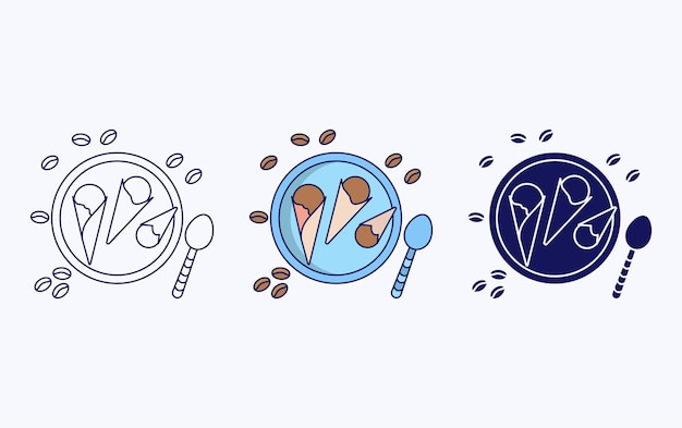 chocolate ice cream vector icon