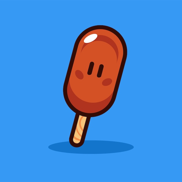 Chocolate ice cream vector illustration