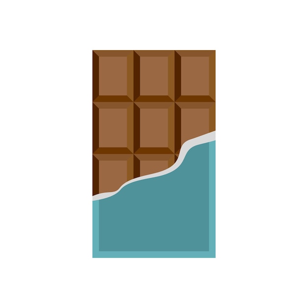 Chocolate icon in flat style on a white background