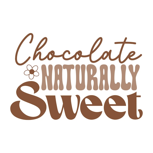 Vector chocolate naturally sweet retro svg