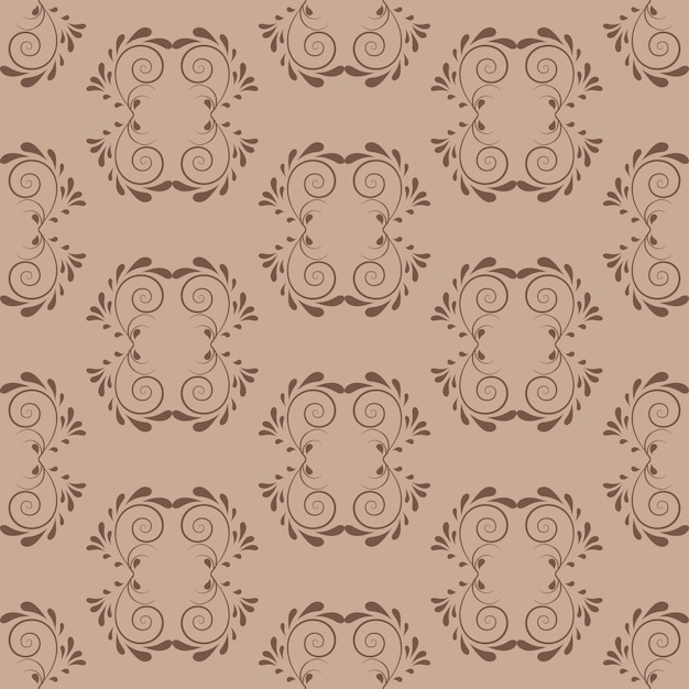 Chocolate Ornamental Swirl Background with Dark Sand