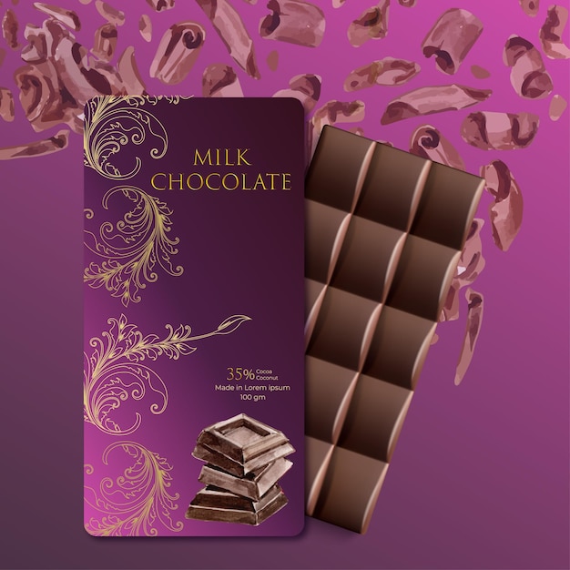 Vector chocolate package design