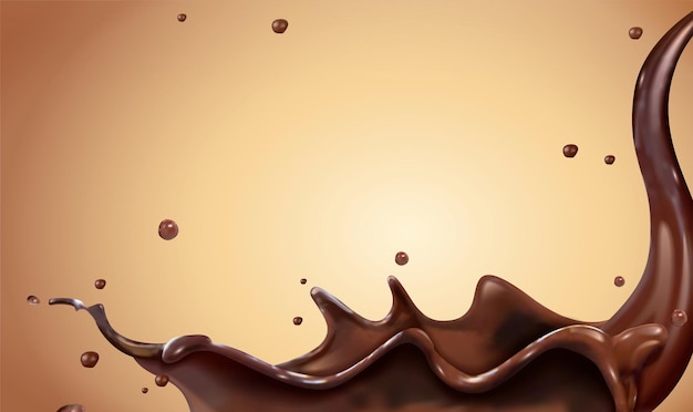 Chocolate sauce crown splash