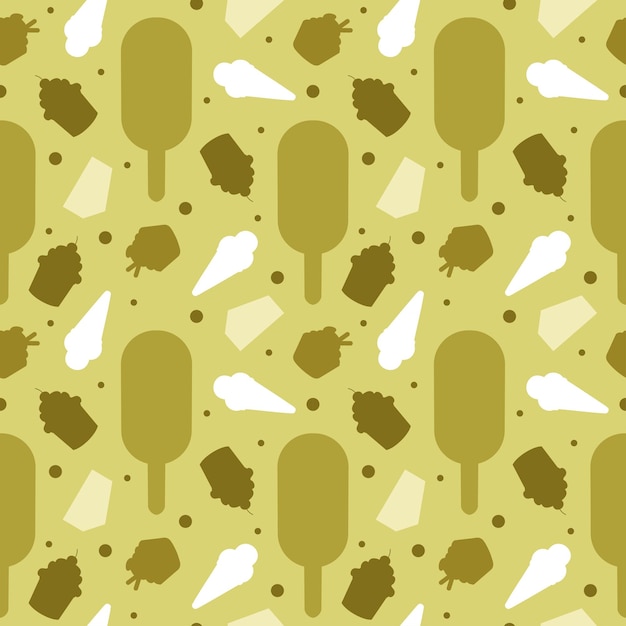 Chocolate Seamless Pattern Design with Choco Decoration in Template Hand Drawn Cartoon Illustration