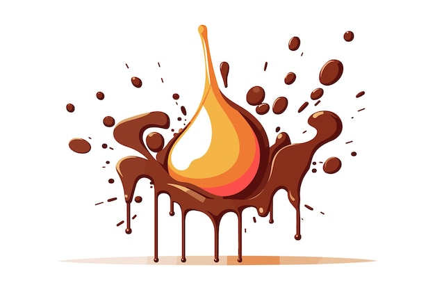 Chocolate splashes illustration