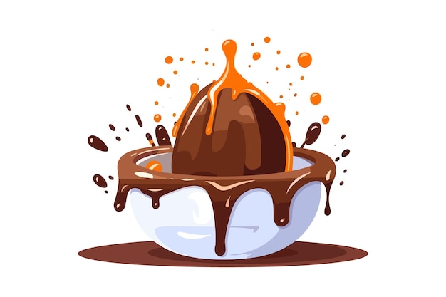 Chocolate splashes illustration