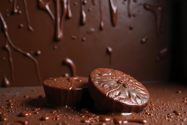 Vector chocolate splashing on a stack of chocolate bars