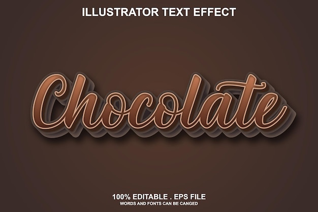 chocolate  text effect editable