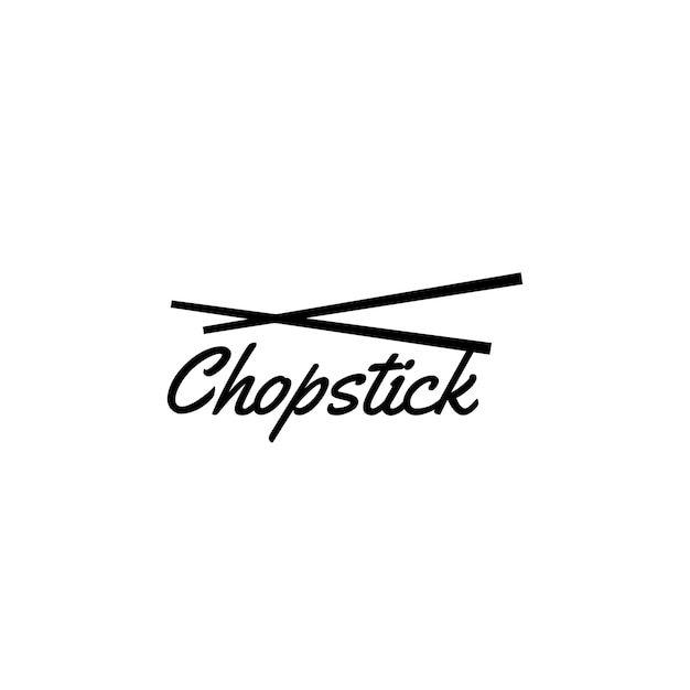 Chopstick logo vector design illustration