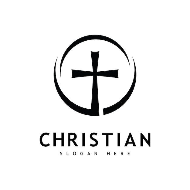 Christian Church logo creative Cross design vector