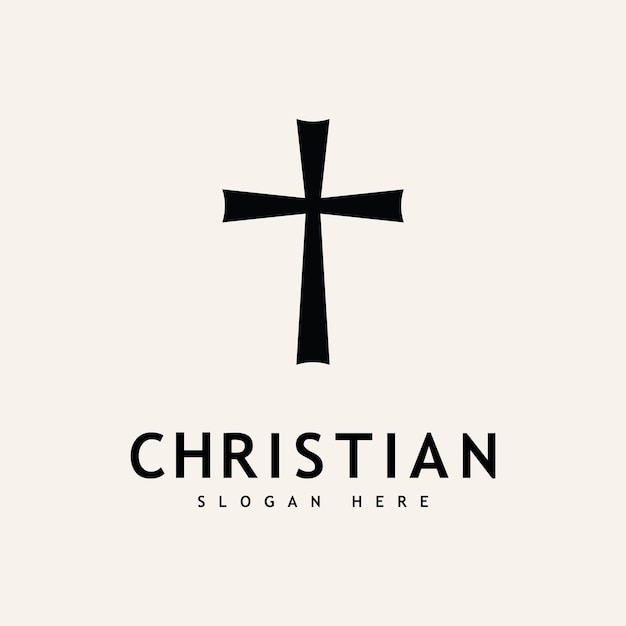 Christian Church logo creative Cross design vector