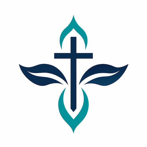 Christian cross Logo design concept