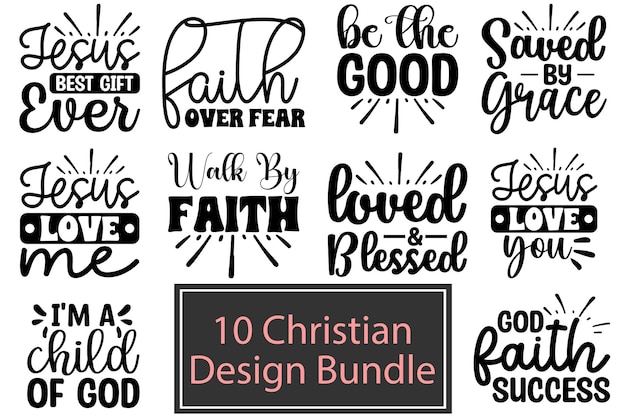 Vector christian svg design bundle