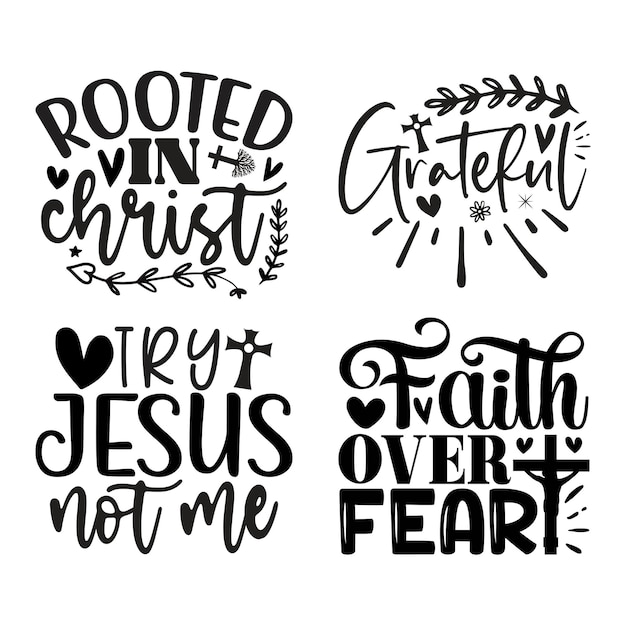 Vector christian tshirt and svg design bundle jesus svg quotes tshirt design bundle