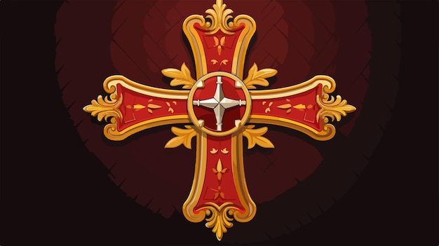 Vector christianity cross emblem heraldic coat of arms