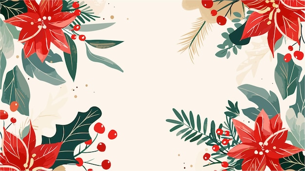 Christmas Abstract Botanical Background for New Year Celebrations