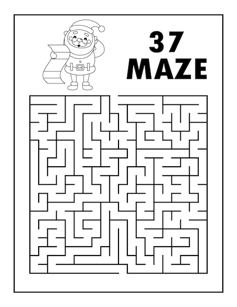 Christmas Activity Book, Maze Solution Active book. Maze coloring . Maze for kids, maze for children