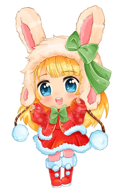 Christmas anime girl