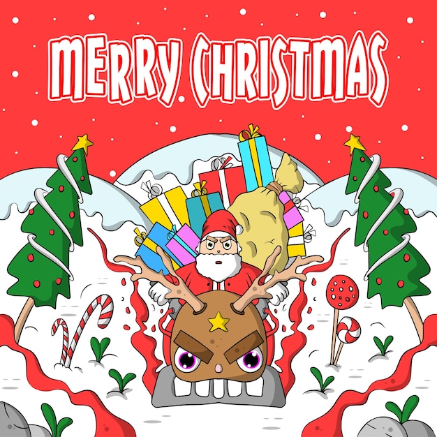 Christmas artwork illustration design