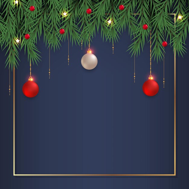 Christmas Background Decoration With Christmas Ball