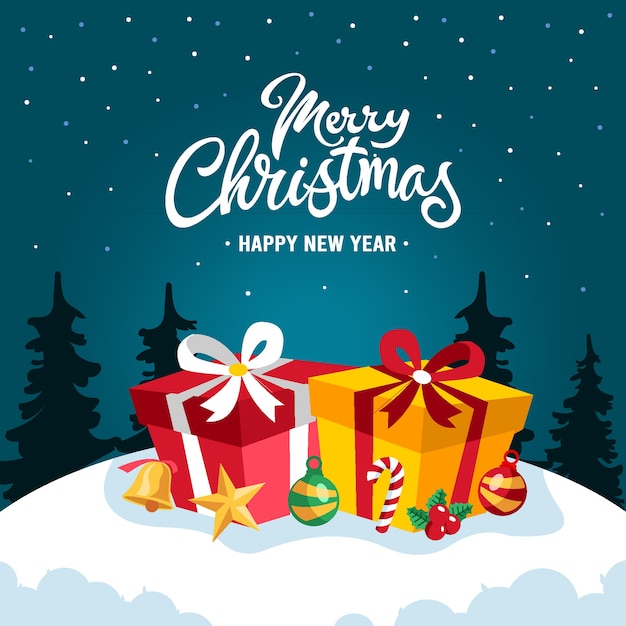 Christmas background flat design