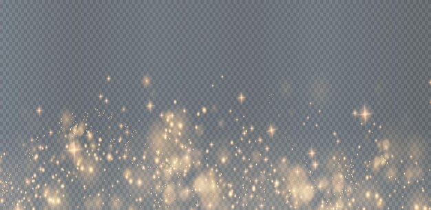 Christmas background Powder PNG Magic shining gold dust Fine shiny dust bokeh particles