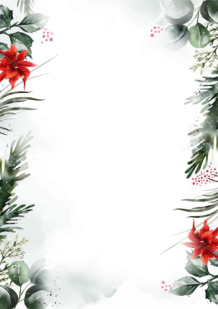 Christmas background vector watercolor design