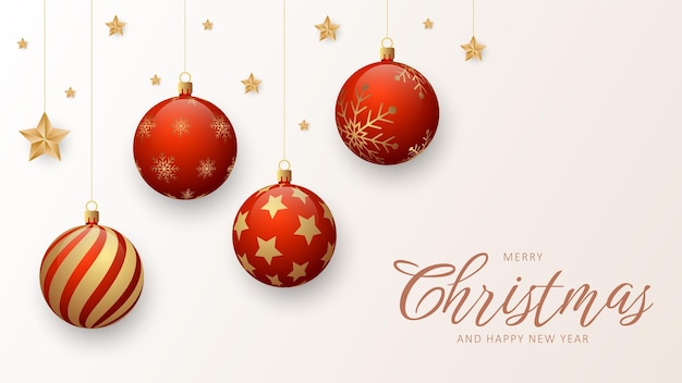 Christmas background with christmas ball decoration