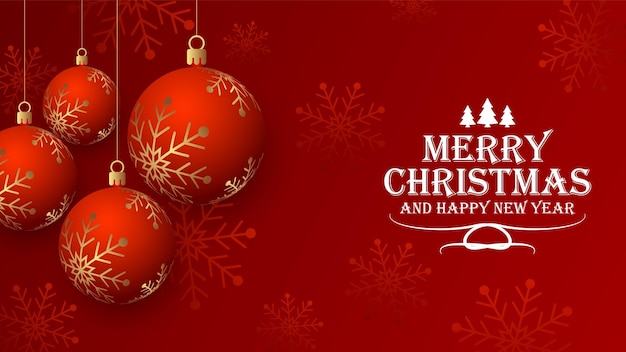 Christmas background with christmas ball decoration