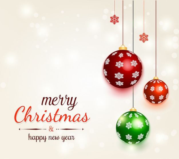 Christmas Background with decorative balls