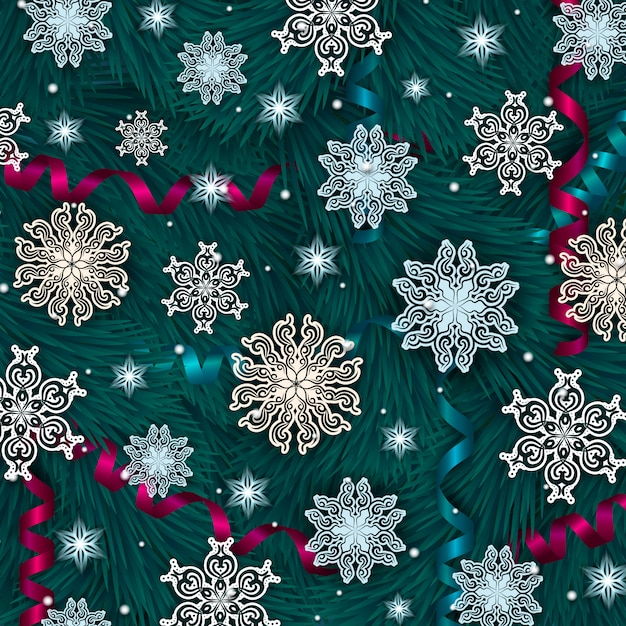 Christmas background with snowflakes