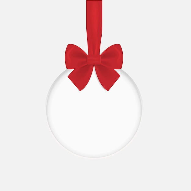 Christmas ball cutted from paper Vector illustration