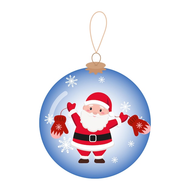 Christmas ball decoration Santa with gloves