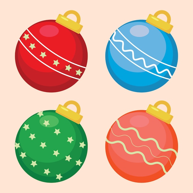 Christmas Ball set vector illustration