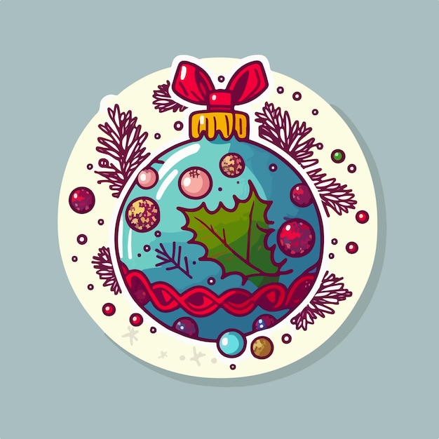 Christmas ball sticker xmas balls ornament stickers Winter holidays