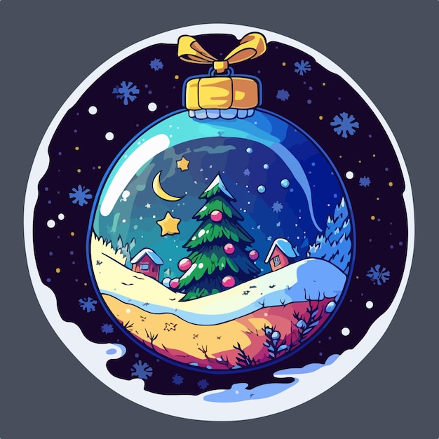 Christmas ball sticker xmas balls stickers elements Multicolor