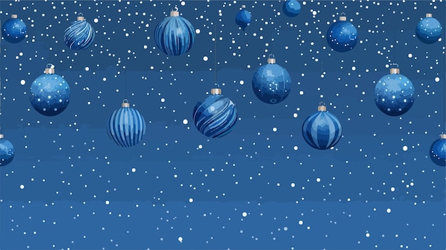 Vector christmas balls on a blue background