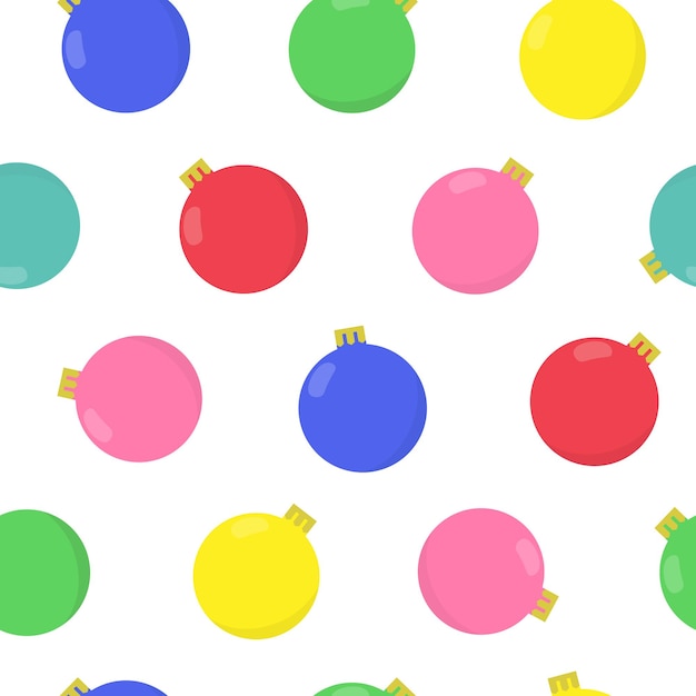 Christmas balls seamless pattern