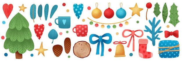 Christmas banner with Christmas decoration