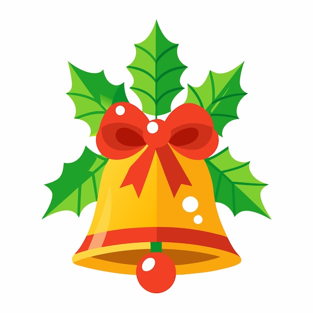 Christmas bell colorful vector illustration